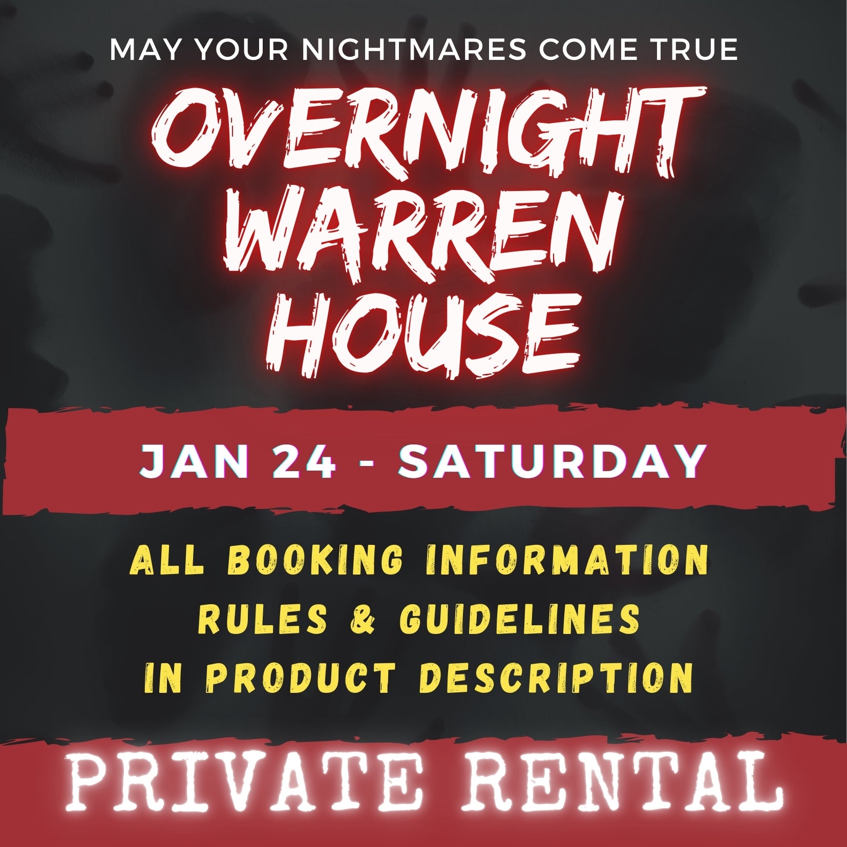 JAN 24 - WARREN HOUSE OVERNIGHT RENTAL