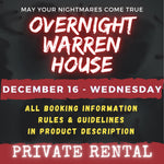 DECEMBER 16 2026 - WARREN HOUSE OVERNIGHT RENTAL