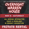 NOV 8 - WARREN HOUSE OVERNIGHT RENTAL