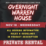 NOVEMBER 18 2026 - WARREN HOUSE OVERNIGHT RENTAL