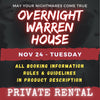 NOVEMBER 24 2026 - WARREN HOUSE OVERNIGHT RENTAL