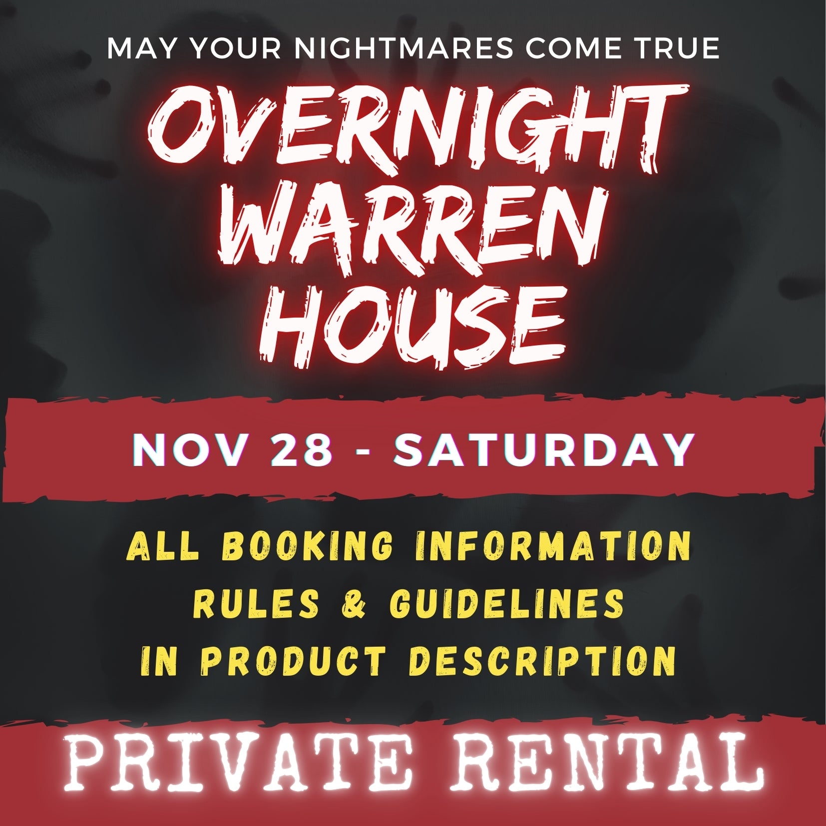 NOVEMBER 28 2026 - WARREN HOUSE OVERNIGHT RENTAL