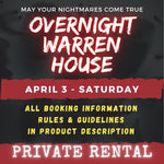 APRIL 3 2027 - WARREN HOUSE OVERNIGHT RENTAL