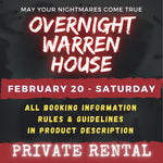 FEBRUARY 20 2027 - WARREN HOUSE OVERNIGHT RENTAL