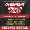 JANUARY 18 2027 - WARREN HOUSE OVERNIGHT RENTAL