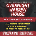JANUARY 19 2027 - WARREN HOUSE OVERNIGHT RENTAL