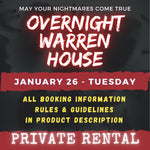 JANUARY 26 2027 - WARREN HOUSE OVERNIGHT RENTAL