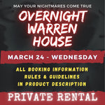 MARCH 24 2027 - WARREN HOUSE OVERNIGHT RENTAL
